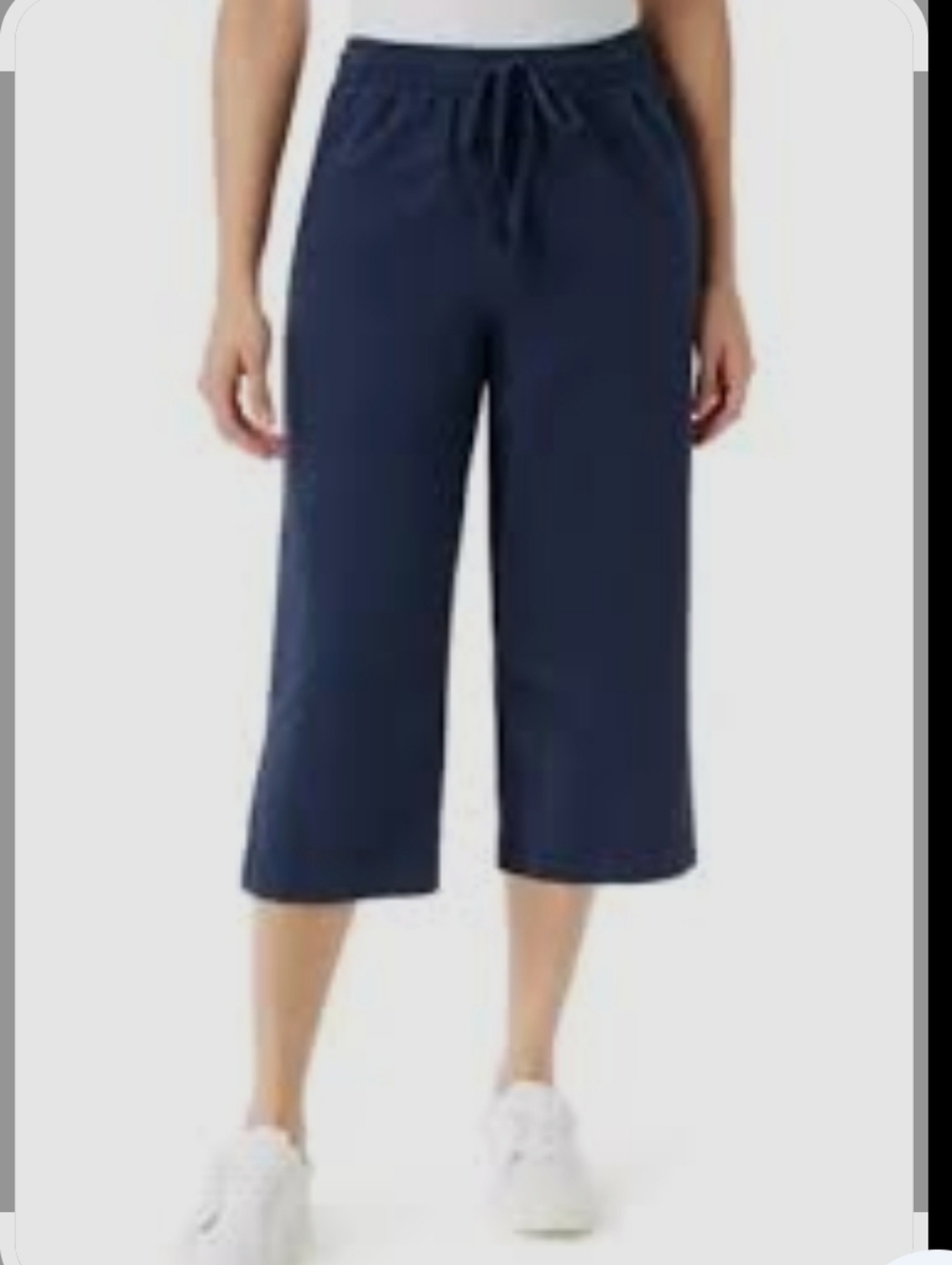 Gloria Vanderbilt Women's Size Small Navy Blue Blain Side Slits Capri Pants NWT